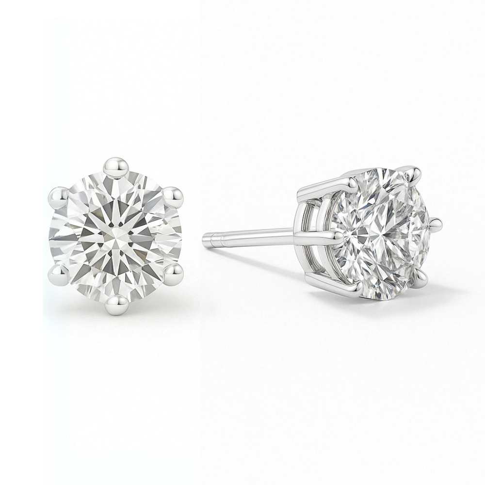 Luna Moissanite Stud Earrings