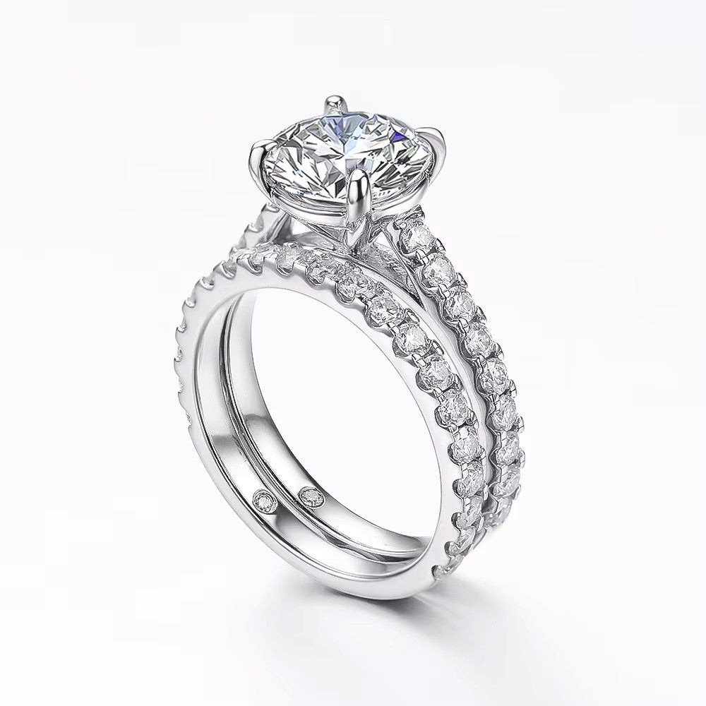 Seraphine Solitaire Duo™ with Moissanite Sparkle