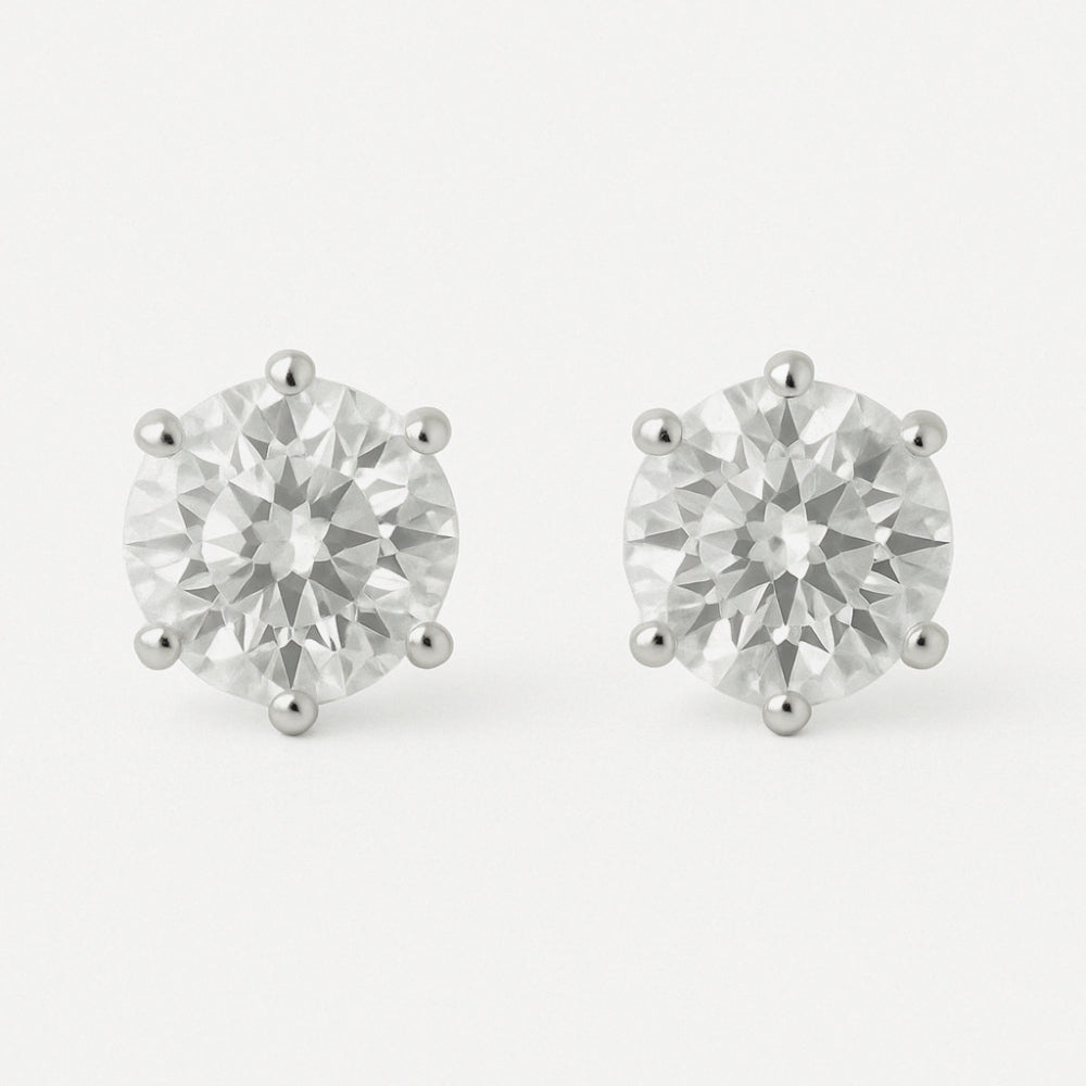 Luna Moissanite Stud Earrings