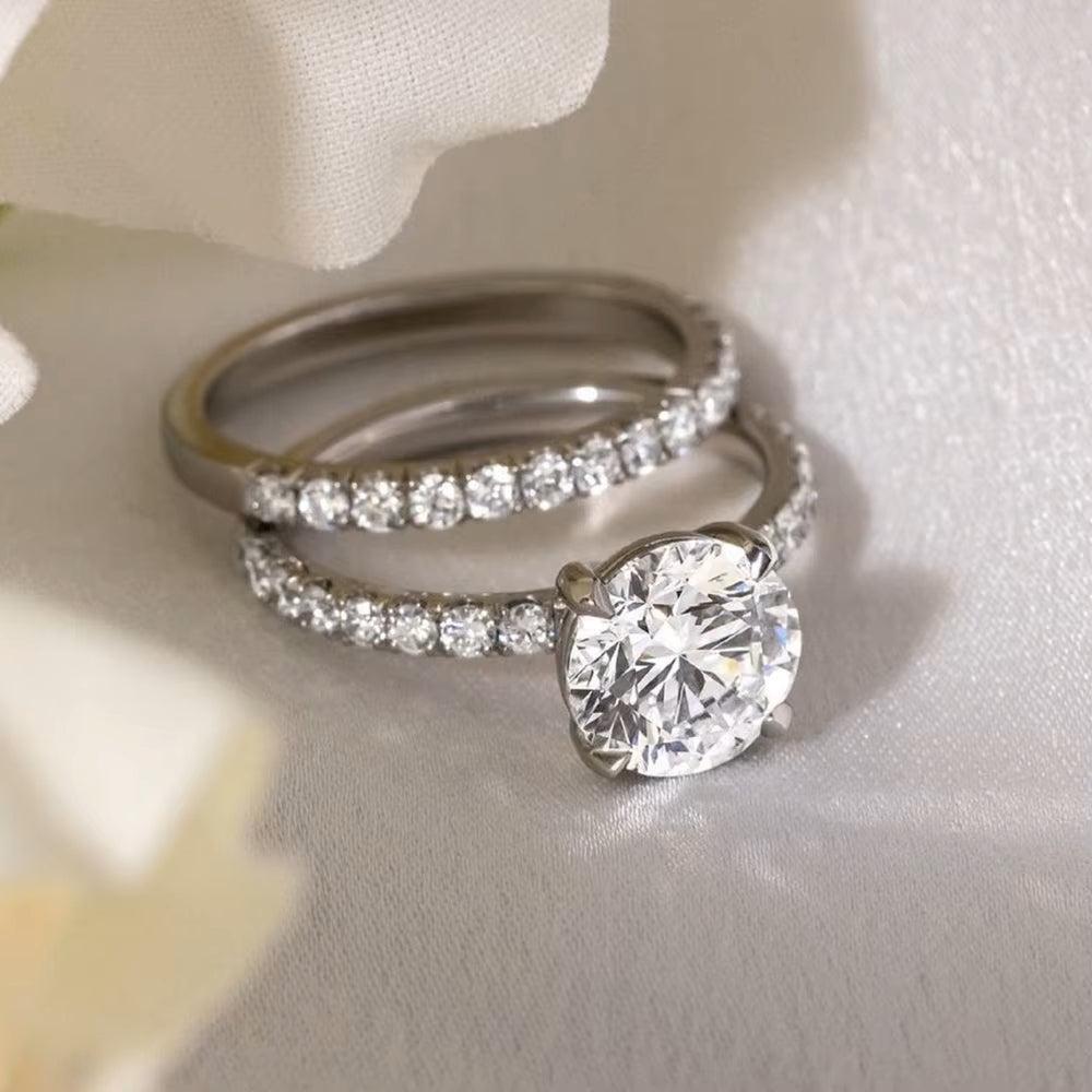Seraphine Solitaire Duo™ with Moissanite Sparkle