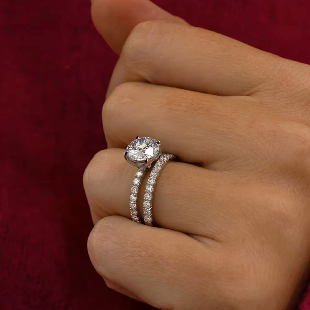 Seraphine Solitaire Duo™ with Moissanite Sparkle