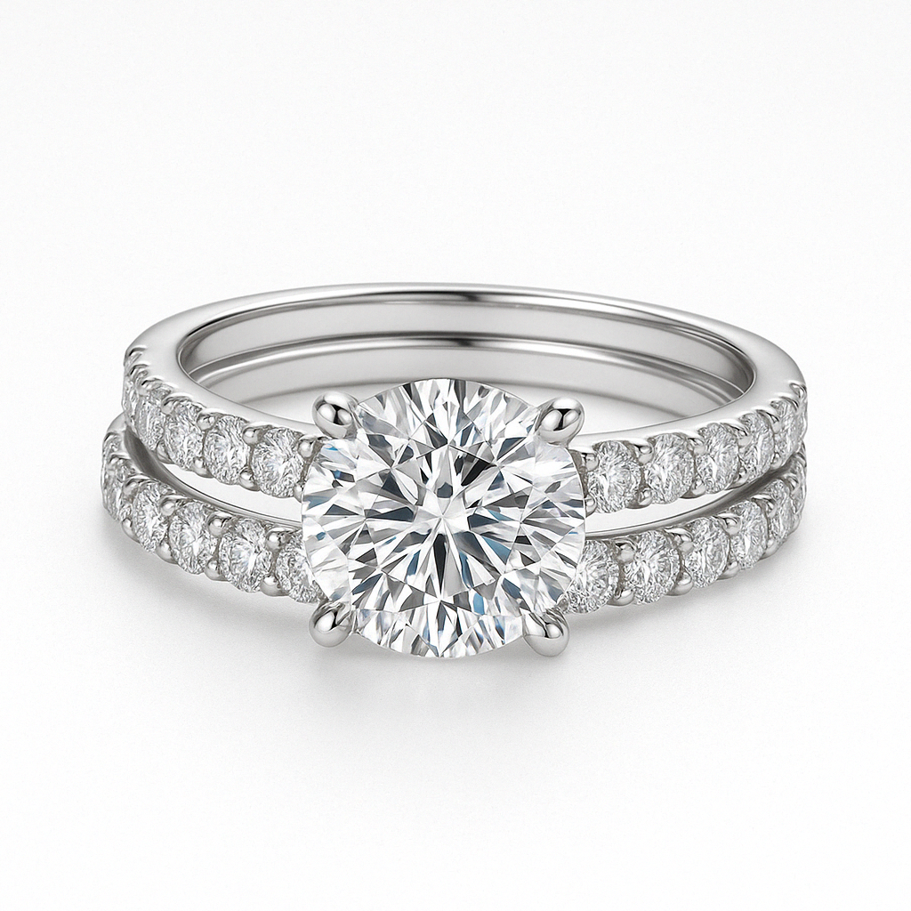 Seraphine Solitaire Duo™ with Moissanite Sparkle