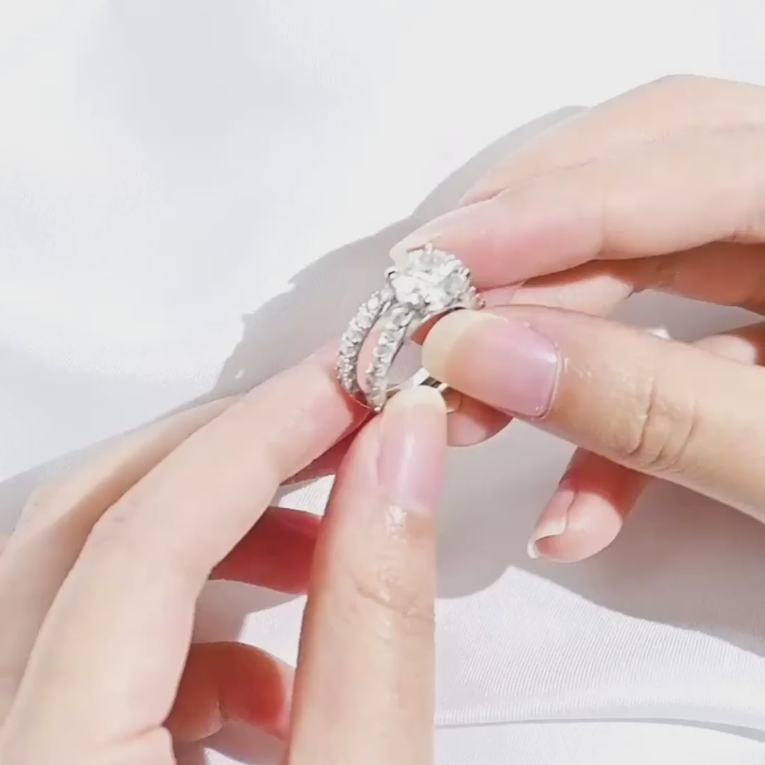 Seraphine Solitaire Duo™ with Moissanite Sparkle