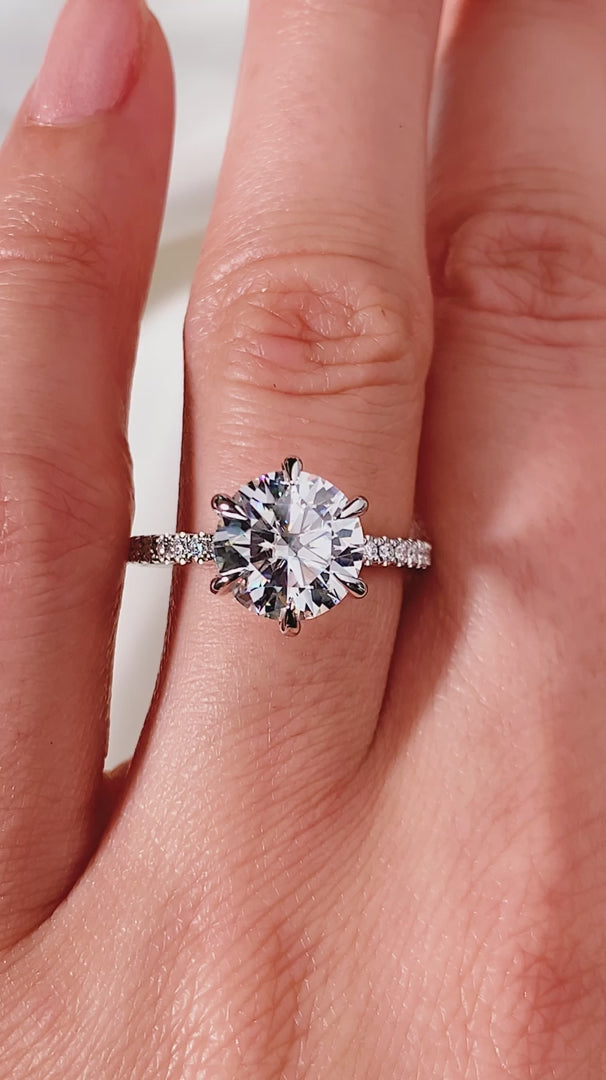 Round Celestia Moissanite Ring