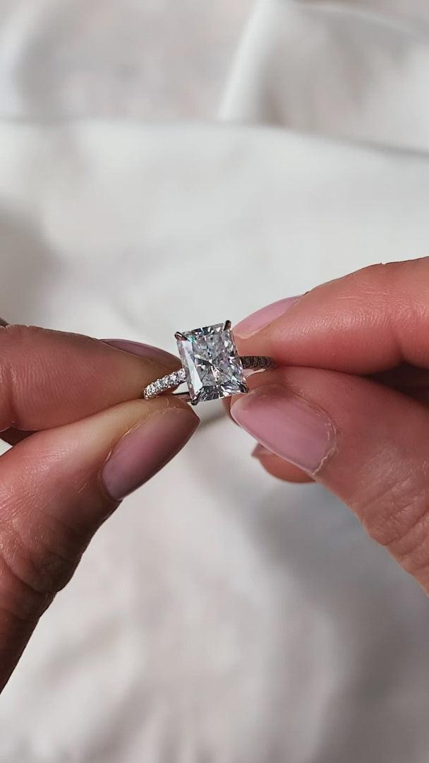 Lustrous Lumen Moissanite Ring