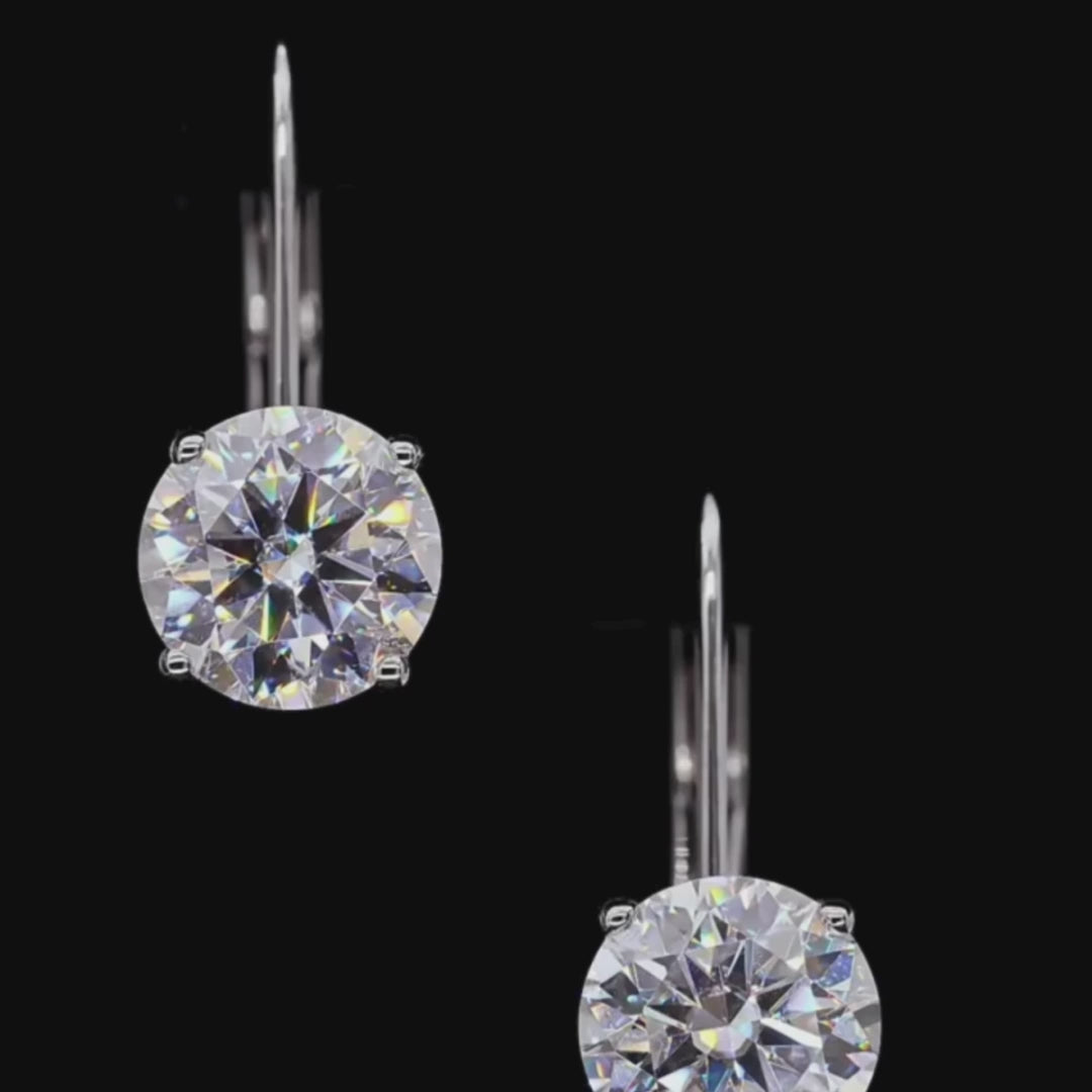 Prong-Set Round Dangle Hoops