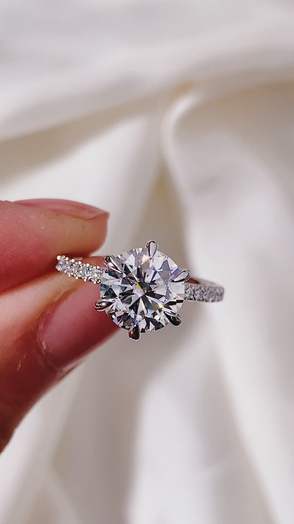 Round Celestia Moissanite Ring