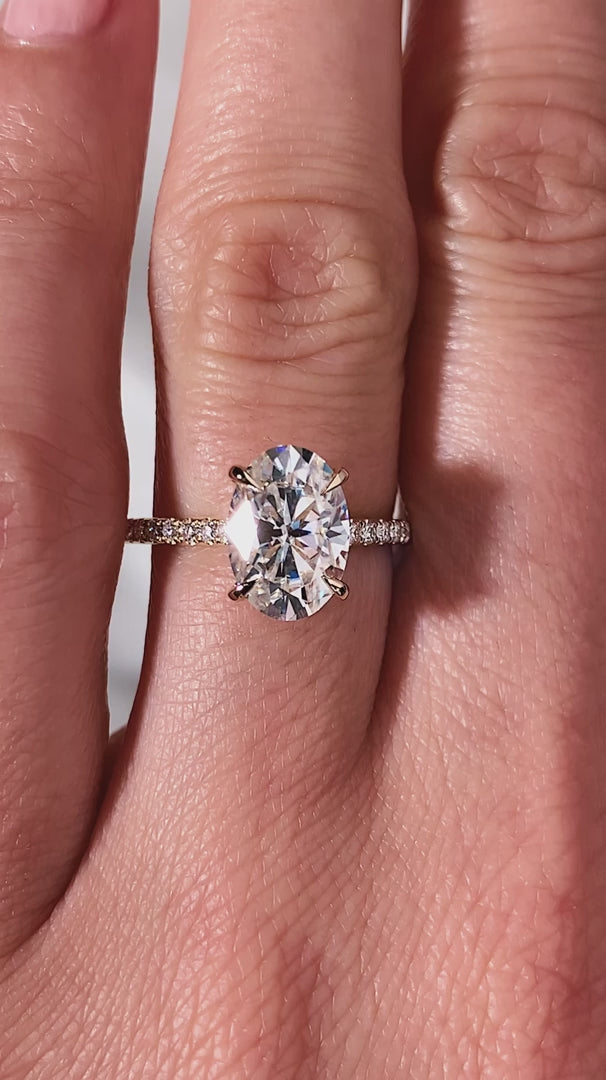 Celestia Oval Moissanite Ring