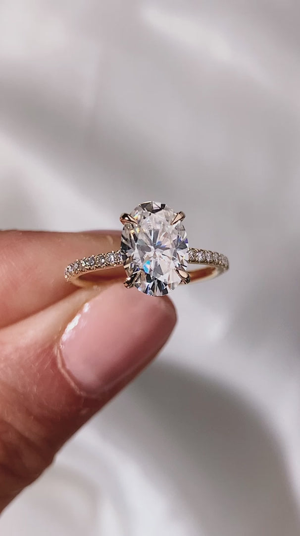 Celestia Oval Moissanite Ring